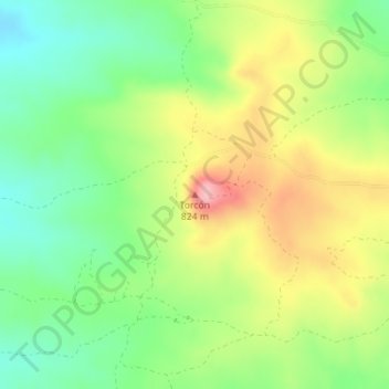 Torcón topographic map, elevation, terrain