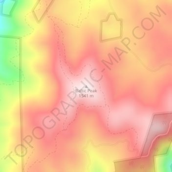 Baltic Peak topographic map, elevation, terrain