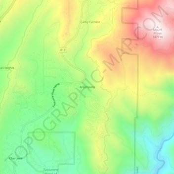Arastraville topographic map, elevation, terrain