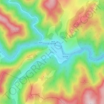 Buru topographic map, elevation, terrain