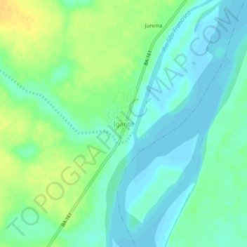 Igarité topographic map, elevation, terrain