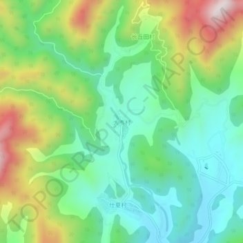 Dashi Village topographic map, elevation, terrain