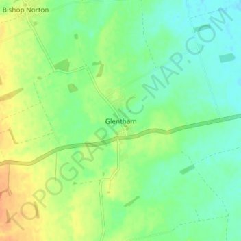 Glentham topographic map, elevation, terrain