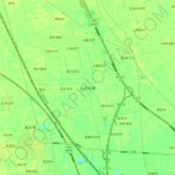 Baigutun topographic map, elevation, terrain