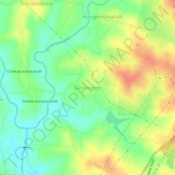 Bannikuppe topographic map, elevation, terrain