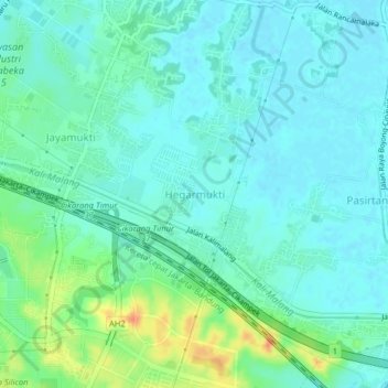 Hegarmukti topographic map, elevation, terrain