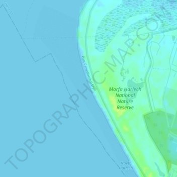 Morfa Harlech topographic map, elevation, terrain