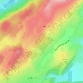 Le Sausset topographic map, elevation, terrain