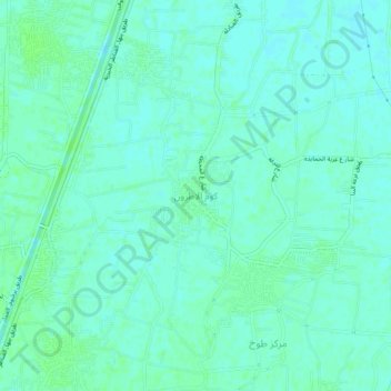 Kom Alatroun topographic map, elevation, terrain