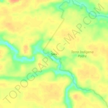 Padre topographic map, elevation, terrain
