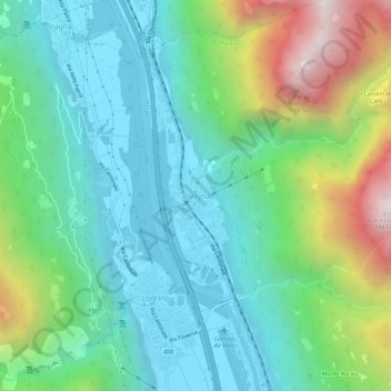 Osogna topographic map, elevation, terrain