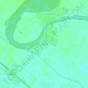 Horvátkimle topographic map, elevation, terrain