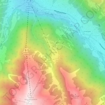 Garfrescha topographic map, elevation, terrain