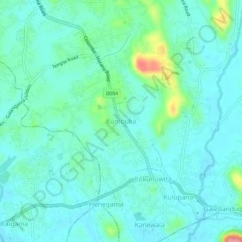 Kumbuka topographic map, elevation, terrain