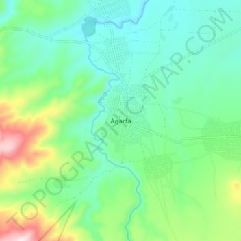 Agarfa topographic map, elevation, terrain