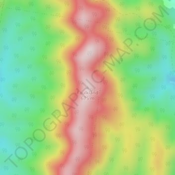 Faulkland topographic map, elevation, terrain