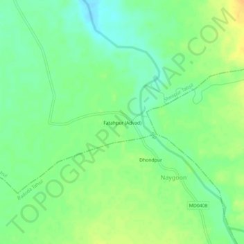 Fatahpur (Advad) topographic map, elevation, terrain