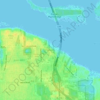 Gilmore topographic map, elevation, terrain