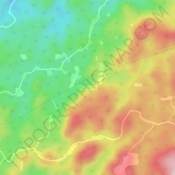 Manoyoi topographic map, elevation, terrain