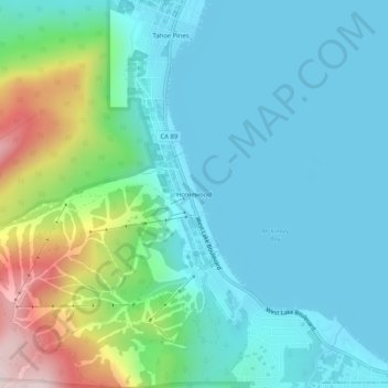 Homewood topographic map, elevation, terrain