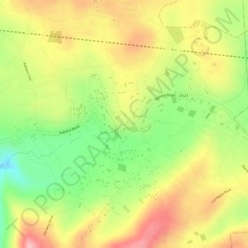 Kibiko topographic map, elevation, terrain