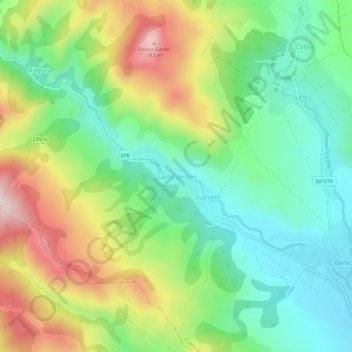 Galda de Sus topographic map, elevation, terrain