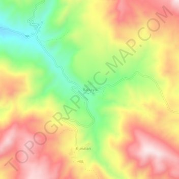 Balkaya topographic map, elevation, terrain