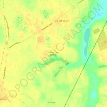 Forest Lake Estates topographic map, elevation, terrain