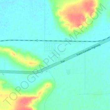 Walsh topographic map, elevation, terrain