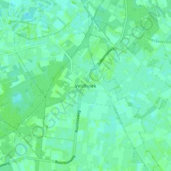 Veldhoek topographic map, elevation, terrain
