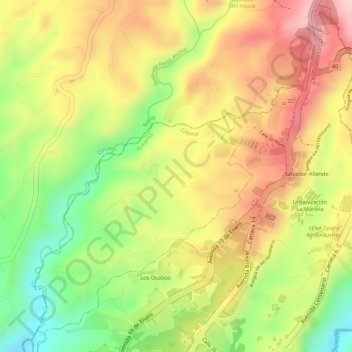 La Cristalina topographic map, elevation, terrain