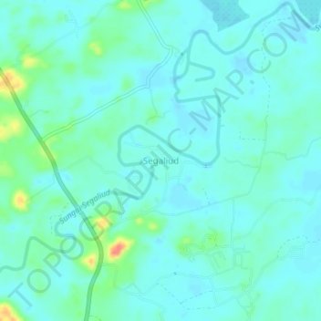 Segaliud topographic map, elevation, terrain