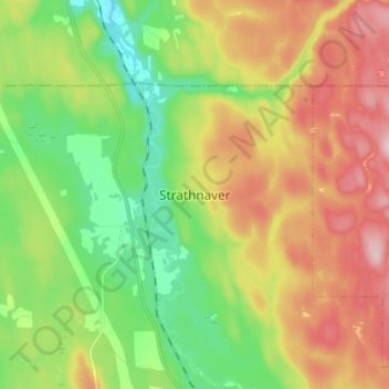 Strathnaver topographic map, elevation, terrain