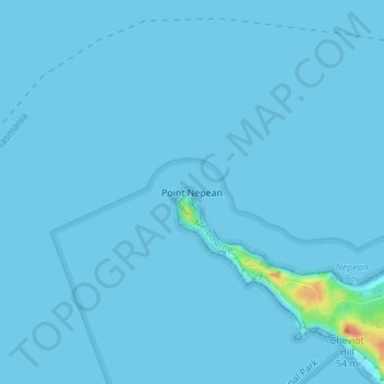 Point Nepean topographic map, elevation, terrain