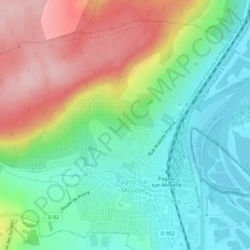 Les Surennes topographic map, elevation, terrain