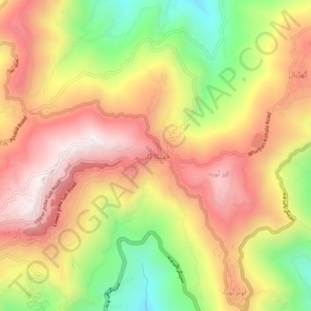 Jhika Gali topographic map, elevation, terrain