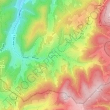 Schweighausen topographic map, elevation, terrain