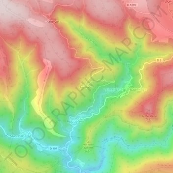 Saint-Julien topographic map, elevation, terrain