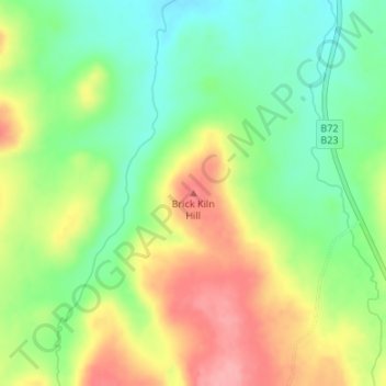 Brick Kiln Hill topographic map, elevation, terrain