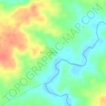 San Salvador topographic map, elevation, terrain