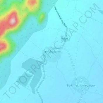Patimidapalem topographic map, elevation, terrain