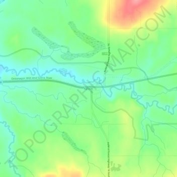 Kenton topographic map, elevation, terrain