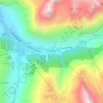 Le Laisinant topographic map, elevation, terrain