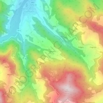 Alpicella topographic map, elevation, terrain