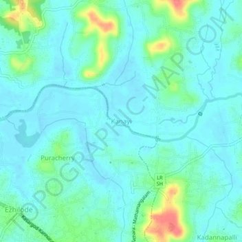 Kanayi topographic map, elevation, terrain