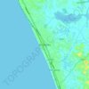 Wadduwa topographic map, elevation, terrain