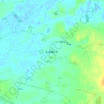 Halsham topographic map, elevation, terrain