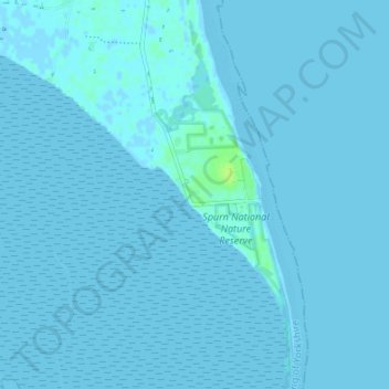 Kilnsea topographic map, elevation, terrain