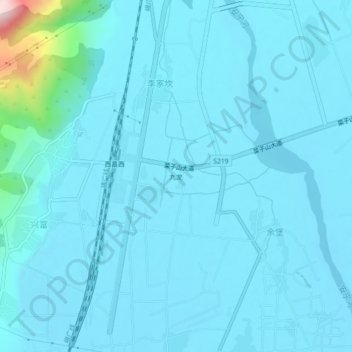 Jiulong topographic map, elevation, terrain