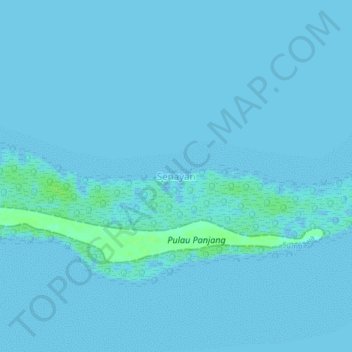 Senayan topographic map, elevation, terrain